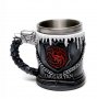 Код 91097 Стилна чаша от полирезин с релефни декорации от филма Игри на тронове - Game of Thrones, снимка 1 - Чаши - 32323706
