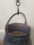 Голям меден котел с верига, снимка 9