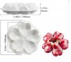 3D 5 Диамантени сърца цвете силиконов молд форма за кекс десерт сладкиш, снимка 1