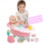 Кукла-бебе с ваничка с душ,гърне и аксесоари , снимка 1 - Кукли - 18153682