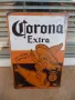 Метална табела бира Corona Extra бутилка каубойка среден пръст реклама, снимка 1