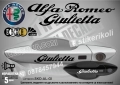 Alfa Romeo GIULIA стикери за дръжки SKD-AL-G, снимка 2
