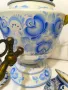 Гжель самовар и двоен сет за чай, снимка 8