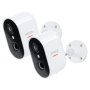 Комплект 2 бр. Външни WIFI безжични охранителни HD камери DEKCO,PIR/сирена/2-посочно аудио/IP66