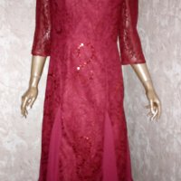 JJ`s house-EU 38- M-Нова червена рокля от дантела, снимка 2 - Рокли - 33477346