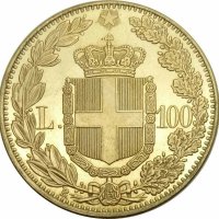 Монета Италия 100 Лири 1883 R Умберто I - Реплика, снимка 2 - Нумизматика и бонистика - 43945216