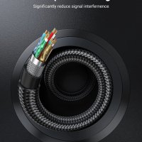 Vention кабел Display Port 1.4 DP M / M 8K 1m - Cotton Braided, Blue Aluminum Alloy - HCELF, снимка 4 - Кабели и адаптери - 43454882