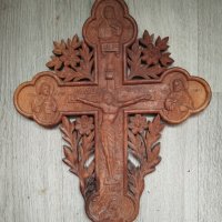 Дървен кръст, разпятие, снимка 1 - Други ценни предмети - 43897790