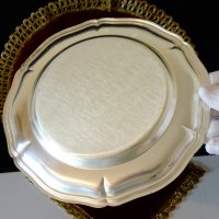 Посребрена чиния от месинг. , снимка 2 - Чинии - 34806484