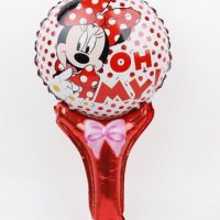 Мини Маус minnie mouse балон фолио фолиев хелий дръжка, снимка 1 - Други - 27466796