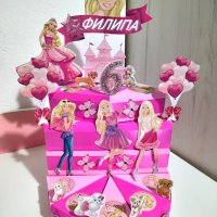 Картонена торта Barbie, снимка 1 - Други - 39968532