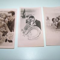 Лот от 7 малки романтични картички от 1941г., снимка 2 - Други ценни предмети - 37199431