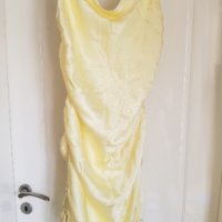 Рокля Bardot в жълто къс модел с кройка по тялото, снимка 1 - Рокли - 37817559
