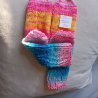 Ръчно плетени детски чорапи, дължина на ходилото 20 см., снимка 1 - Детски якета и елеци - 43338700