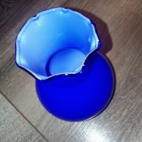 Малка синя ваза, снимка 1 - Вази - 37631800