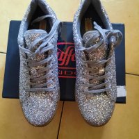 Дам.обувки/маратонки-"BUFFALO"-№40-цвят-сребристи-glitter. Закупени от Италия., снимка 2 - Маратонки - 33633792