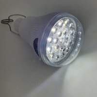 LED лампа с подвижен соларен панел, GR-020, кука, дължина на кабела 2.6m, бутон за управление, бял, снимка 3 - Лед осветление - 40059722