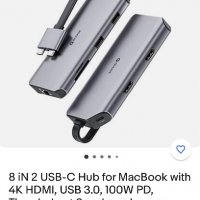 USB-C-HUB DUAL , снимка 1 - Кабели и адаптери - 38011087