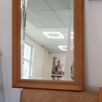 Огледало с дървена рамка, снимка 4 - Огледала - 40493352