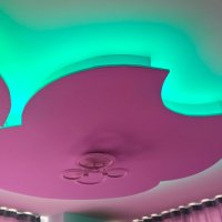 Изработка на интериорно осветление с четирицветна LED лента на фигура от гипсокартон - Меристо БГ, снимка 7 - Електро услуги - 43369067