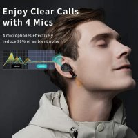 AIKELA безжични Bluetooth 5.0 слушалки, с активно шумопотискане с 4 микрофона, Hi-FI стерео звук док, снимка 6 - Безжични слушалки - 37861702