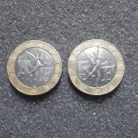 Лот 10 франка1989г. и 1991г., снимка 2 - Нумизматика и бонистика - 39481246