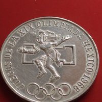 Сребърна монета 25 песо 1968г. Мексико сити Летни Олимпийски игри 36678, снимка 13 - Нумизматика и бонистика - 43567993