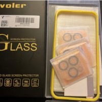 Нови 3 броя стъклен протектор за екран + 3 за камера телефон iPhone 14 Pro Защита Айфон, снимка 8 - Стъкла за телефони - 38171388