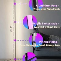 Ъглова подова лампа, 60-инчова интелигентна RGB LED ъглова лампа , снимка 6 - Лед осветление - 43722294