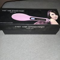 Електрическа четка за изправяне с керамично покритие Fast Hair Straightener НОВА 18лв, снимка 1 - Преси за коса - 28747145
