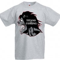 Детска тениска Attack on Titan titans are comings,Анимация,игра,Празник,Повод, снимка 5 - Детски тениски и потници - 37946488