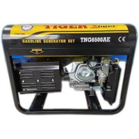 Монофазен бензинов генератор Tiger, 5500W, 25L, ел. стартер, с колела, снимка 3 - Генератори - 43250608