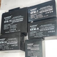 Акумулатори  оловни батерии RAGGIE 4, 6, 9 и 12V, 1- 18 Ah за соларни системи, електропастири други, снимка 1 - Друга електроника - 40000684