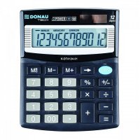 Настолен калкулатор Donau Tech, 12 разряда, черен Код: 30614, снимка 1 - Ученически пособия, канцеларски материали - 35387021