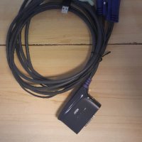 Продавам KVM Switch ATEN за свързване на 2 компютъра с 1 монитор, клавиатура и мишка, снимка 2 - Кабели и адаптери - 34726304