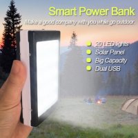 Соларна външна батерия power bank 60000mah с led фенер телефон iphone, снимка 4 - Външни батерии - 27873367
