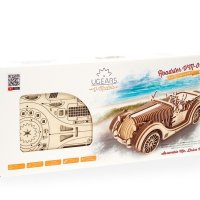 3D Механичен дървен пъзел кола 437 части - Ugears Roadster VM-01, снимка 6 - Образователни игри - 43645693