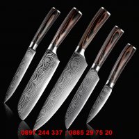 Нож дамаска стомана - код 2564, снимка 12 - Прибори за хранене, готвене и сервиране - 28262913
