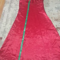 Червена сатенена рокля "Vero Moda", снимка 1 - Рокли - 36805808