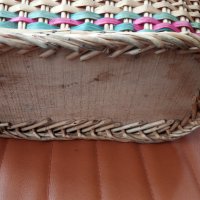 Плетена кошница, правоъгълна от едно време, снимка 7 - Антикварни и старинни предмети - 43426972