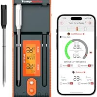 Нов безжичен Bluetooth термометър за месо с 2 сонди за печене скара готвене Смарт контрол, снимка 1 - Друга електроника - 43168486