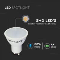 LED лампа 5W SMD GU10 Неутрално Бяла Светлина, снимка 4 - Лед осветление - 15161756