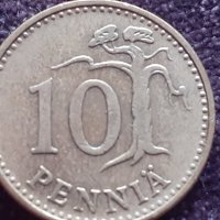 10 пеня Финландия 1963, снимка 2 - Нумизматика и бонистика - 32429004