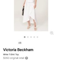 Victoria Beckham бяла тениска/блуза, снимка 9 - Тениски - 44127538