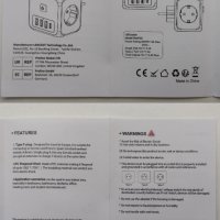 Разклонител за стенен контакт с 3 AC контакта, 3 USB порта А и 1 тип C 7-в-1, снимка 5 - Разклонители и удължители - 43612718