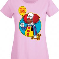 Дамска тениска The Simpsons Krusty The Clown Pennywise 02,Halloween,Хелоуин,Празник,Забавление,, снимка 10 - Тениски - 38154282