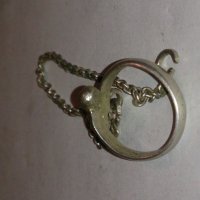 Сребърен пръстен дамски със синджирче - 11938, снимка 8 - Пръстени - 28910715