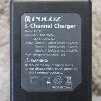 Зарядно устройство за батерии на GoPro Hero 5/6/7/8/2018, снимка 2 - Батерии, зарядни - 33334268