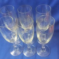 Ретро стилни чаши за вино, шампанско с гравюра 6 бр , снимка 5 - Чаши - 37911271