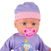 Кукла бебе с биберон и звуци 30см, снимка 3 - Кукли - 43298394